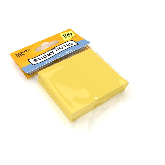 Großhandel Gelbe Haftklebenoten - 3 X 3 Zoll - 100 Blätter pro Pad - Großhandelsgehäuse von 60 Pads