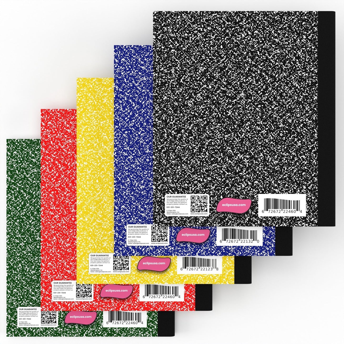 College Ruled Wholesale Composition Notebooks in verschiedenen Farben - Bulk Case von 48 Notebooks