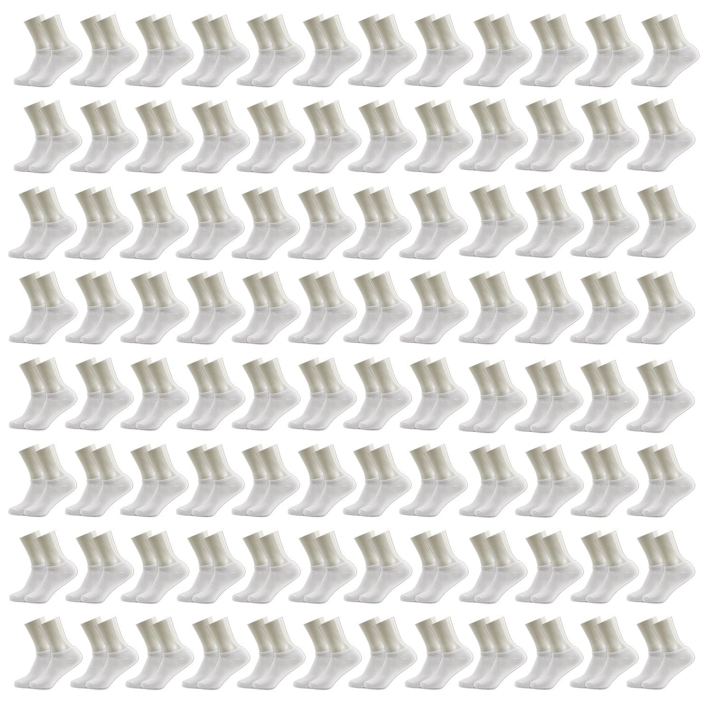 Männer No Show Wholesale Socken, Größe 9-11 in Weiß - Bulk Case von 96 Paaren