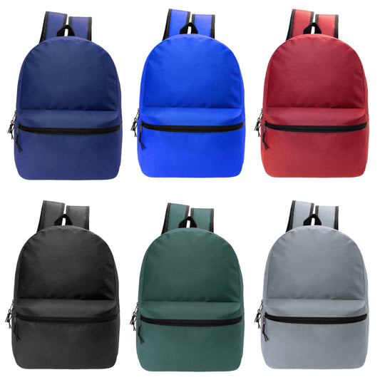 12 17 'Klassische Rucksäcke in 6 verschiedenen Farben & Ihre Wahl von 12 Bulk Hygiene Kits - Wholesale PFLEGE Package: Obdachlos, Notfall, Wohltätigkeit