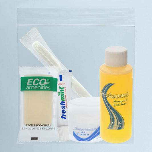 5 Stück Großhandelshygiene-Kits - Reisen, Mieten, Obdachlose - Massenkoffer von 96