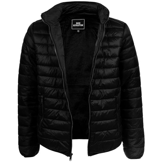 Herren-Hooded Warm Winter Wholesale Coats in Schwarz in verschiedenen Größen - Bulk Case von 12 Winter Jacken