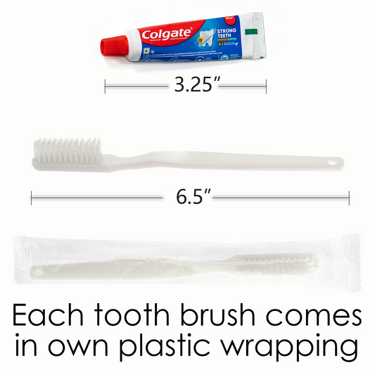 8 Stück Biovida Basic Wholesale Hygiene Kits mit Colgate Zahnpasta - Massentoilettenzubehör - Fall von 96 Großhandelshygiene-Kits - Massentoilettenfall von 96 Biovida