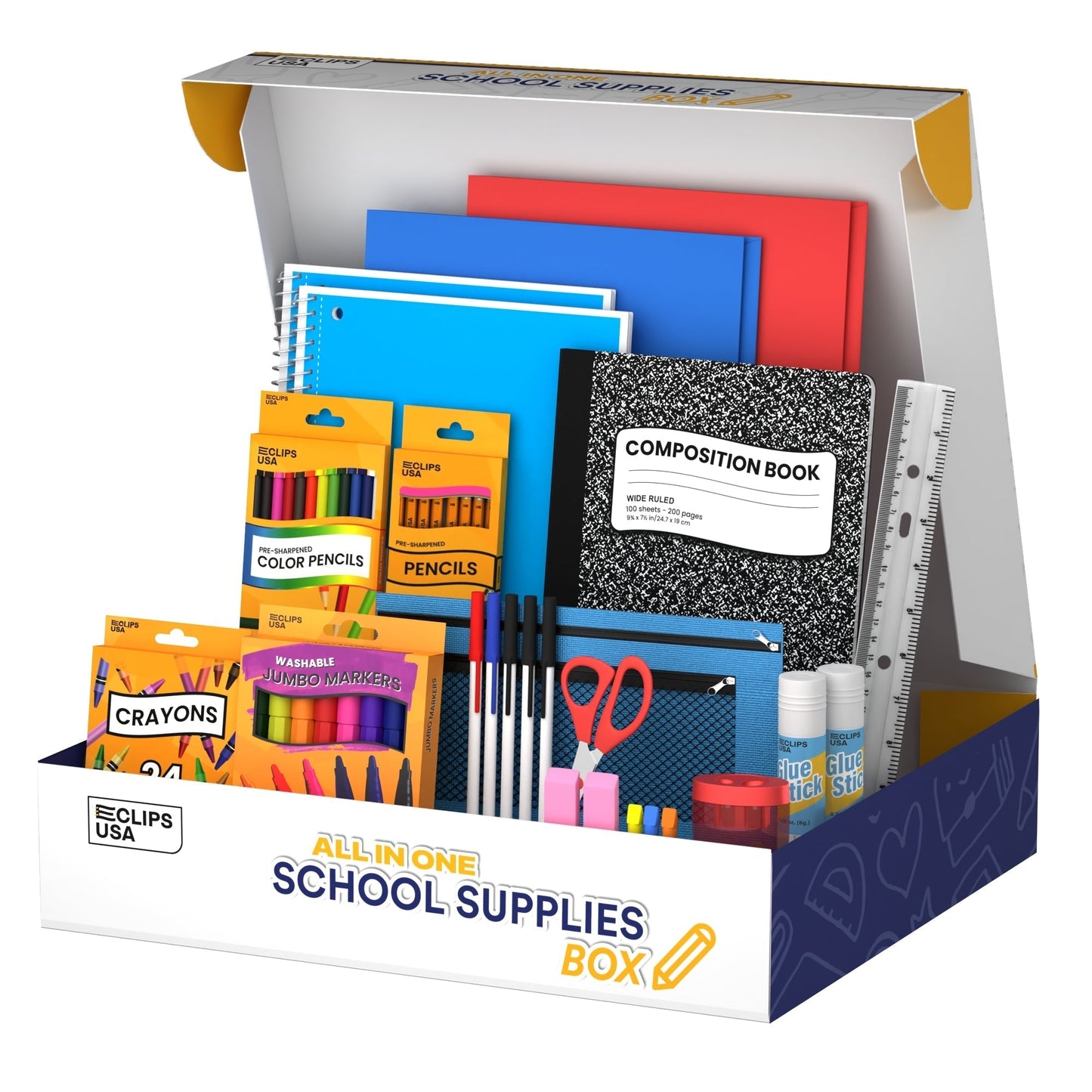 77 Stück K-5 Grundschule Großhandelsschule Versorgungs-Kits in einer Box - Bulk Case von 12 Kits
