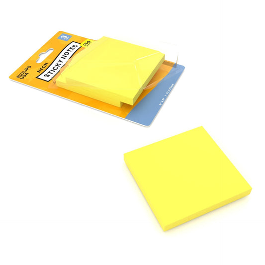 Neon Yellow Wholesale Sticky HINWEISE - 3 X 3 Zoll - 3 Pads / Packung - Bulk Case von 48 Packungen
