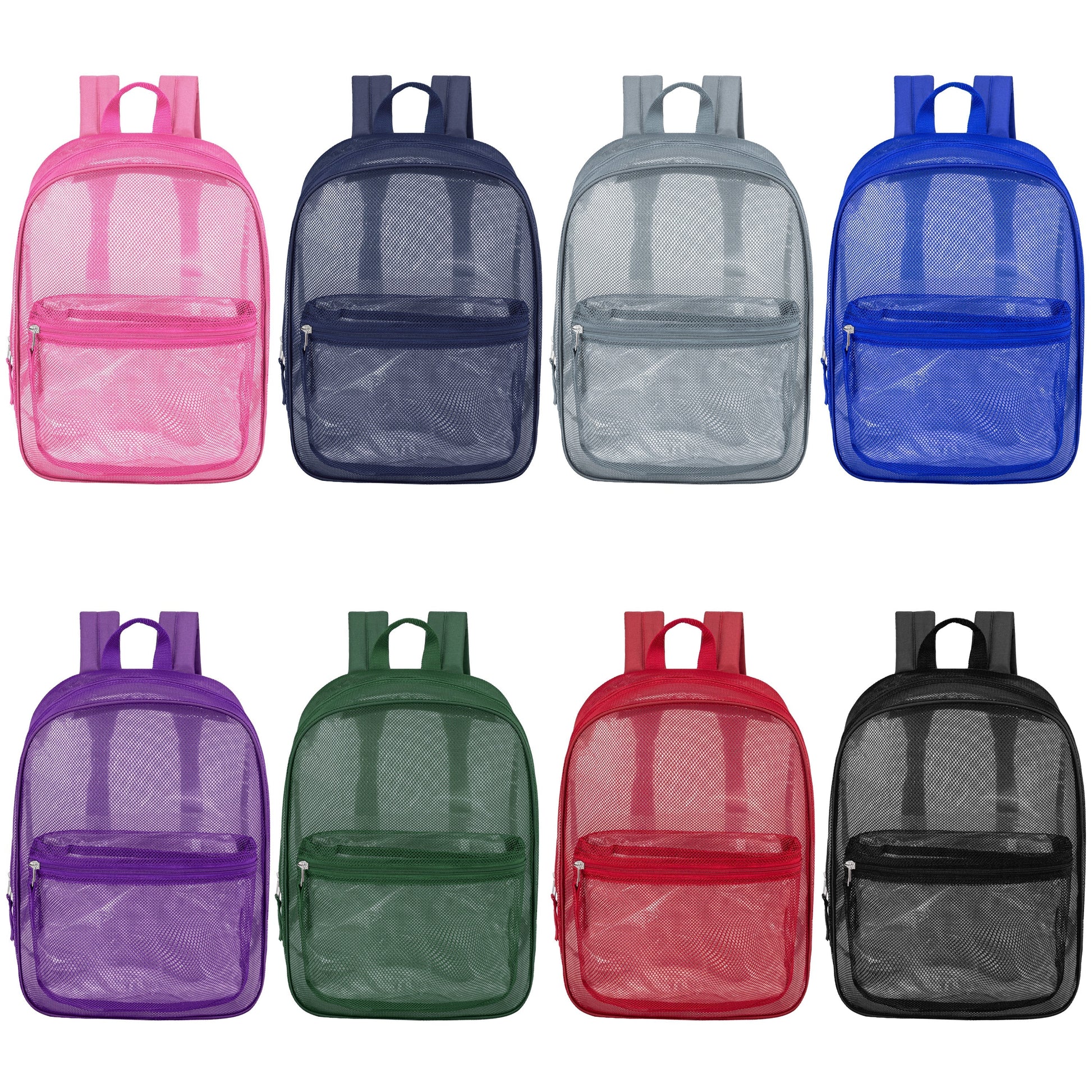 12 Wholesale 17 'Mesh Rucksäcke in verschiedenen Farben & 12 Bulk School Supply Kits Ihrer Wahl