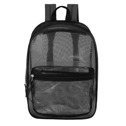 12 Wholesale 17 'Mesh Rucksäcke in Schwarz & 12 Bulk School Supply Kits Ihrer Wahl