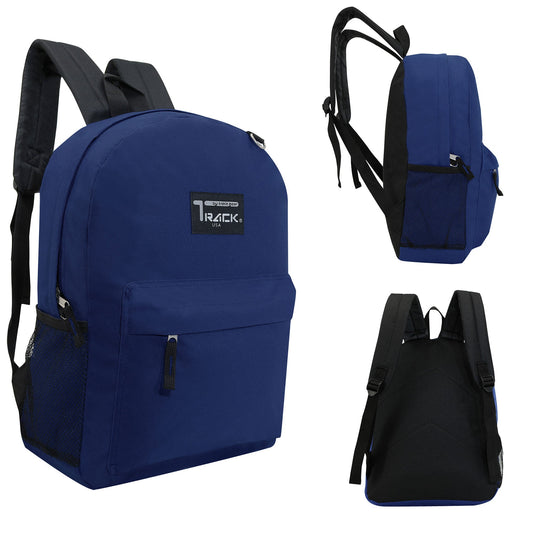 17 'Kids Wholesale Rucksäcke in Marineblau Blau | Bulk Case von 24 Bookbags