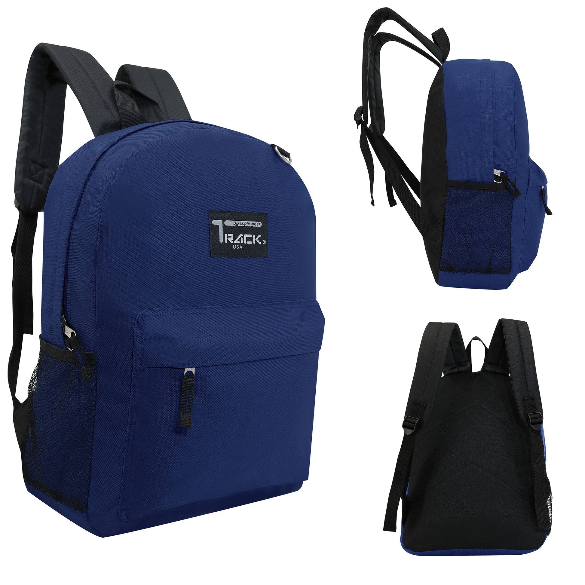 12 klassische 17 'Rucksäcke in Marineblau Blau & Ihre Wahl von 12 Bulk Hygiene Kits - Wholesale PFLEGE Package: Obdachlos, Notfall, Wohltätigkeit