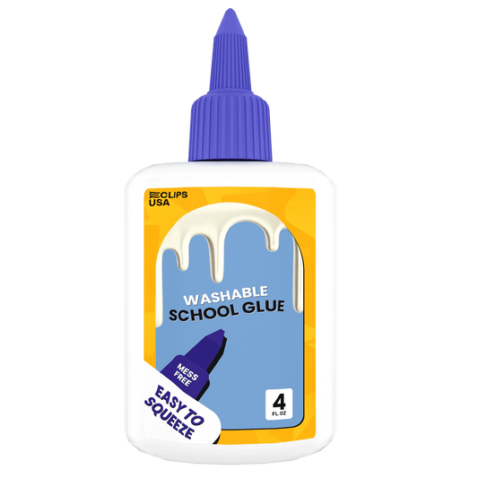 Washable Wholesale School Kleber in Weiß - Trocknet klar - Große 113 g Squeeze Flasche - Bulk Case von 48