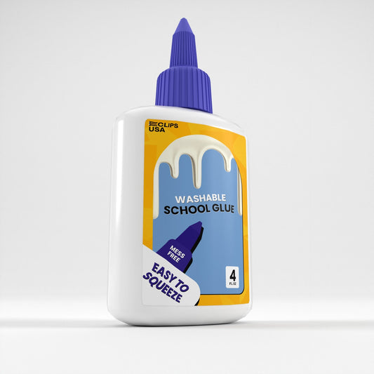 Washable Wholesale School Kleber in Weiß - Trocknet klar - Große 113 g Squeeze Flasche - Bulk Case von 48