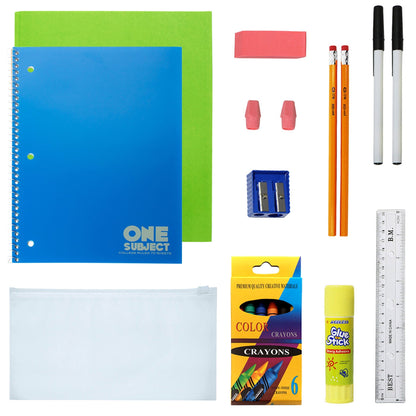 12 Großhandels 15 'Klassische Rucksäcke in Schwarz & 12 Bulk School Supply Kits Ihrer Wahl