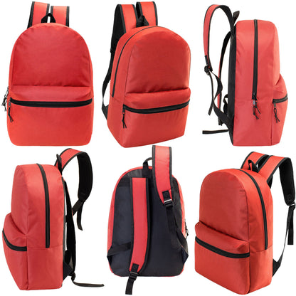 12 Basic 18,5 'Rucksäcke in 12 verschiedenen Farben & Ihre Wahl von 12 Bulk Hygiene Kits - Wholesale PFLEGE Package: Obdachlos, Notfall, Wohltätigkeit