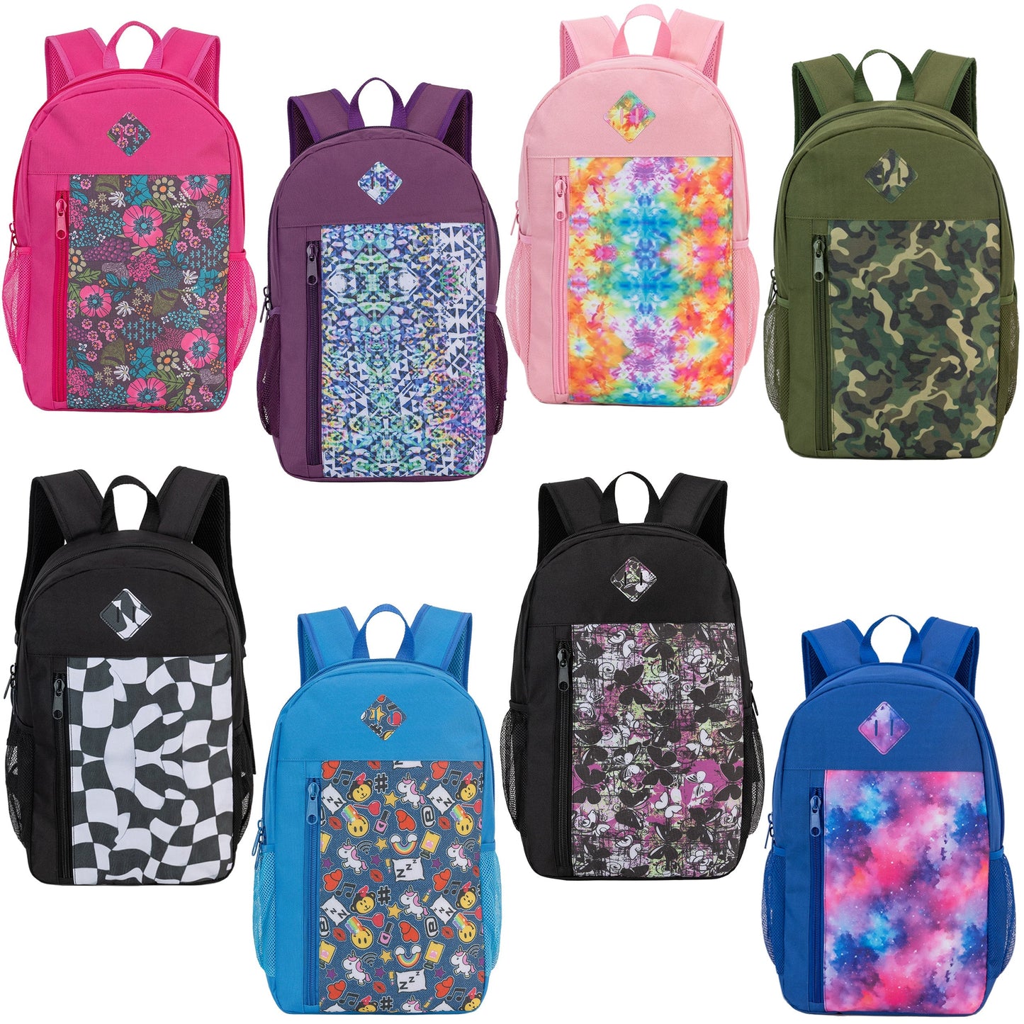 19 'Paded Back Patterned Wholesale Rucksäcke & 12 Bulk School Supply Kits Ihrer Wahl