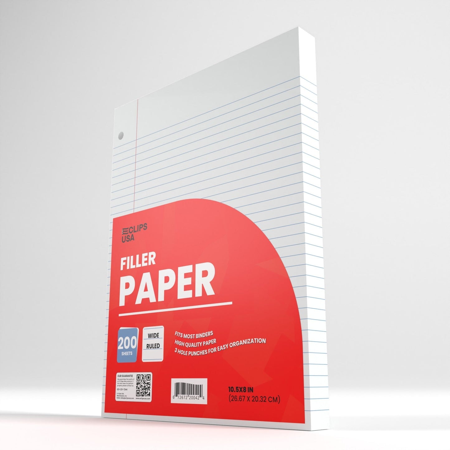 Großhandelsfüllpapier für die Rückkehr in die Schule - Wide Ruled - 200 Blätter - Bulk Case von 24 Packungen