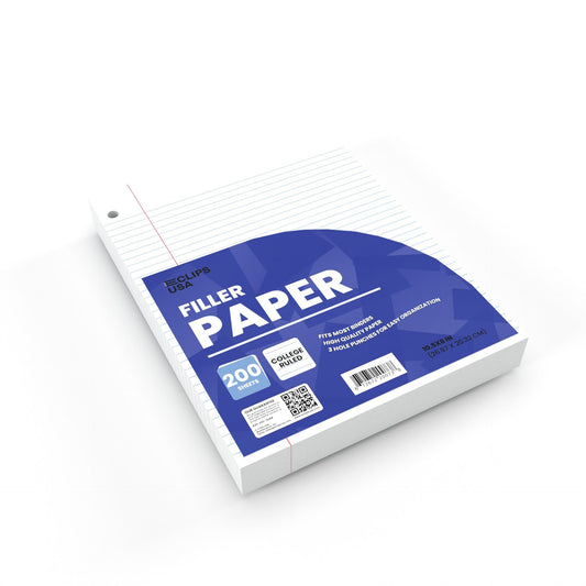Großhandelsfüllerpapier für Back to School - College Ruled - 200 Sheets - Bulk Case von 24 Packungen
