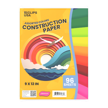 Großhandelsbaupapier - 96 Blätter - Verschiedene Farben - Sammelkoffer von 36 Packungen