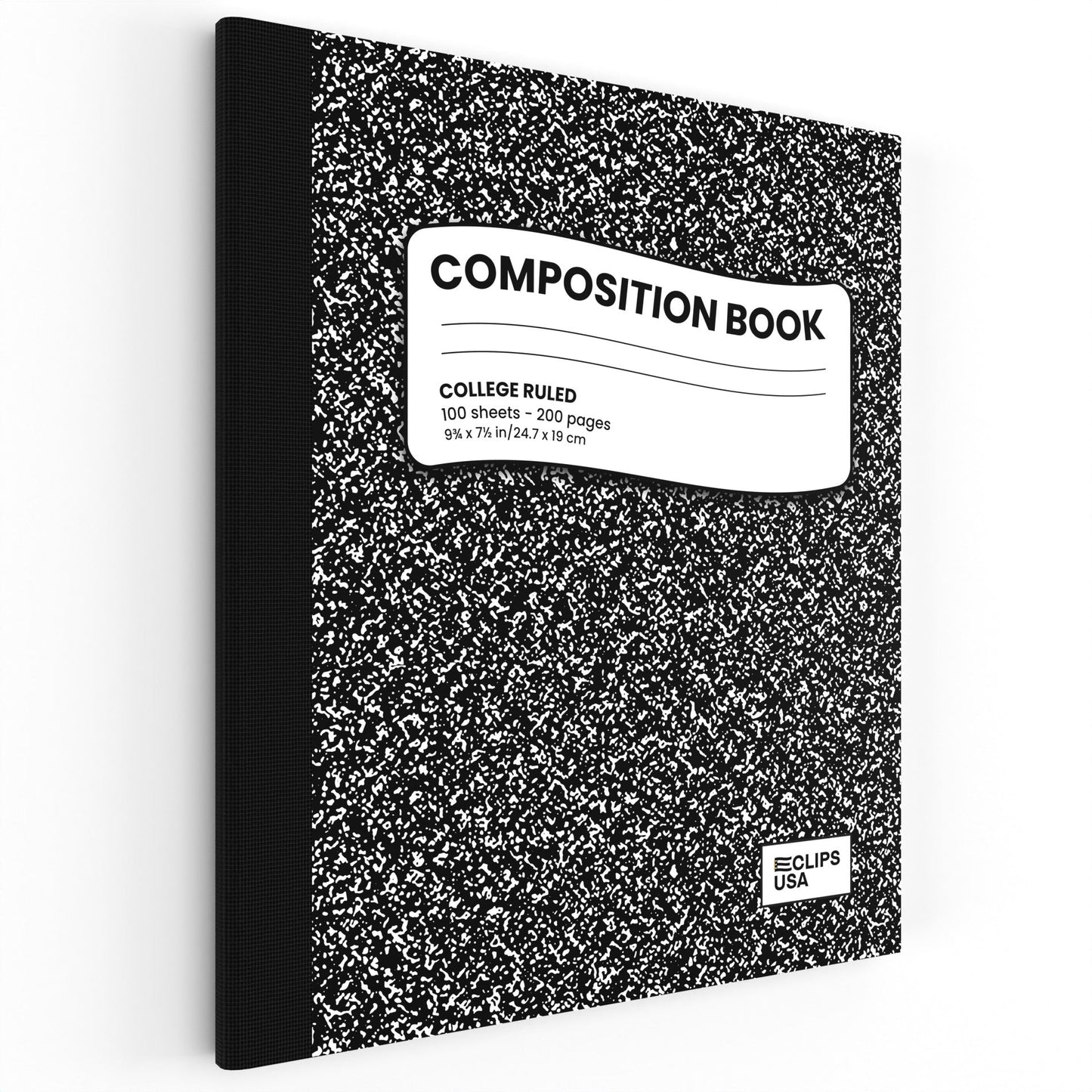College Ruled Wholesale Composition Notebooks in Schwarz - Bulk Case von 48 Notebooks