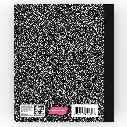 College Ruled Wholesale Composition Notebooks in Schwarz - Bulk Case von 48 Notebooks
