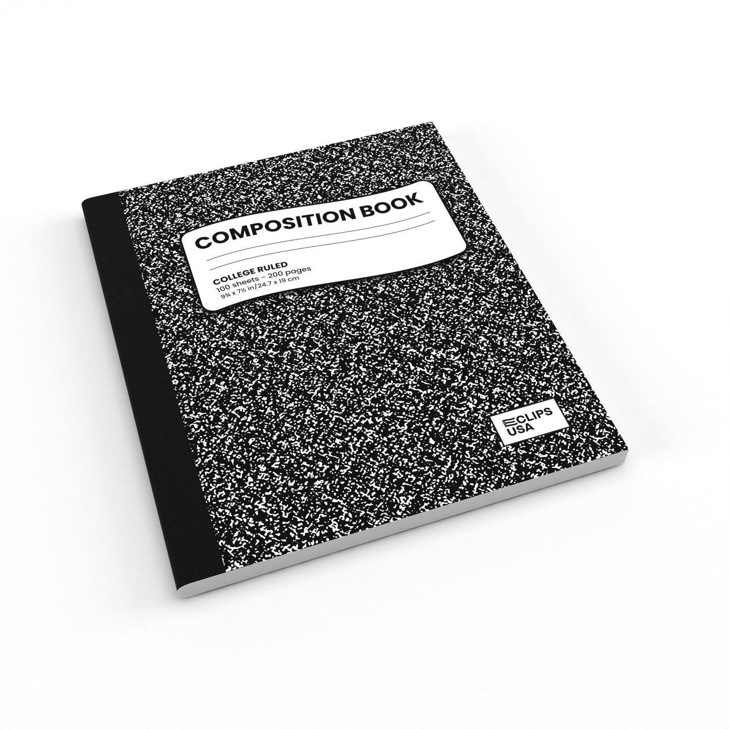 College Ruled Wholesale Composition Notebooks in Schwarz - Bulk Case von 48 Notebooks