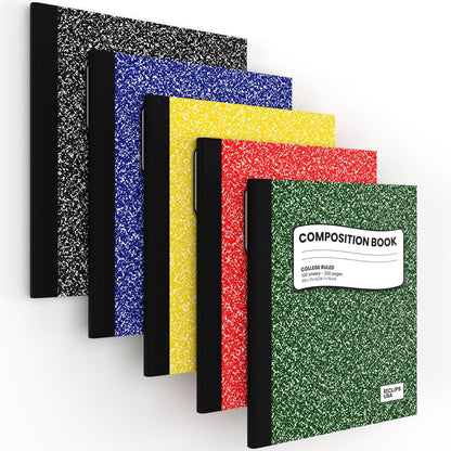 College Ruled Wholesale Composition Notebooks in verschiedenen Farben - Bulk Case von 48 Notebooks
