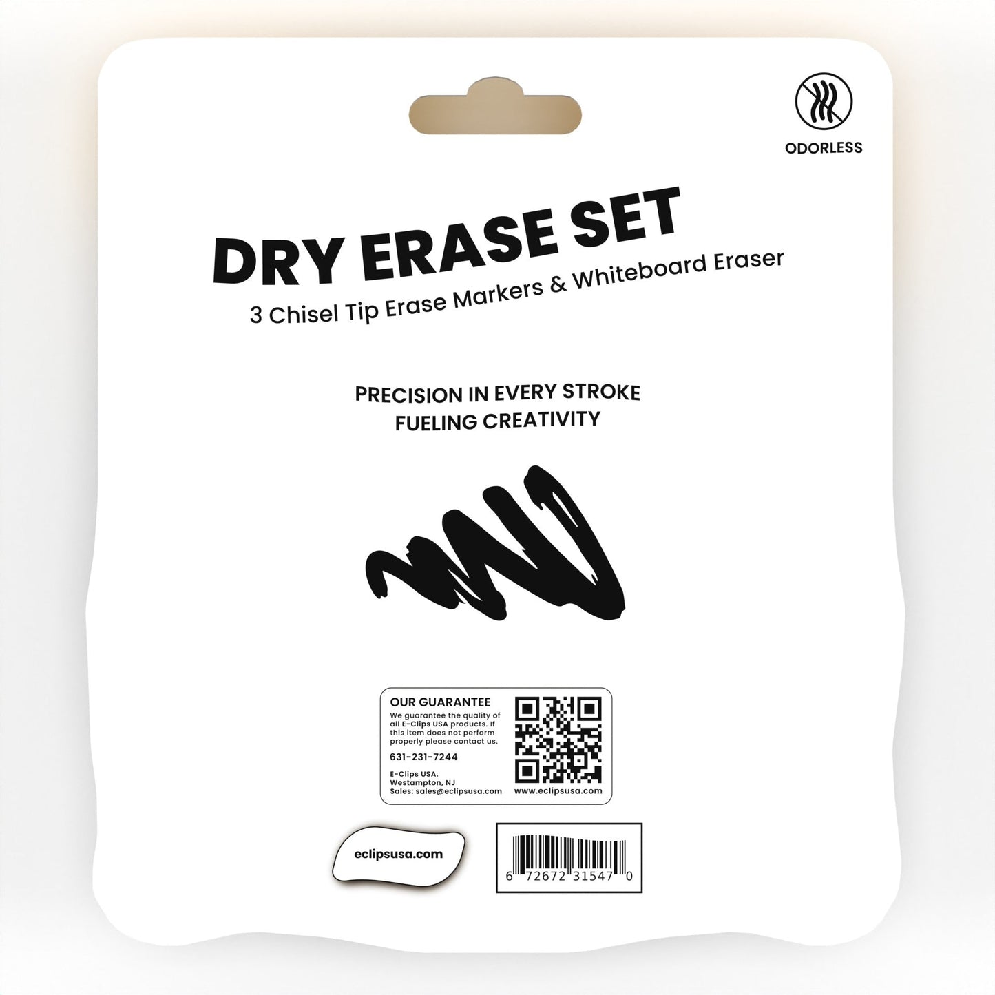 Wholesale Dry Erase Marker - 3er-Set Chisel-Tip Marker w / Eraser in Schwarz - Bulk Case von 40 Sets