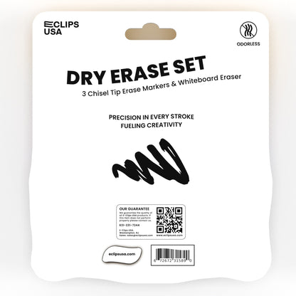 Wholesale Dry Erase Marker - 3er-Set Chisel Tip Marker w / Eraser in verschiedenen Farben - Bulk Case von 40 Sets