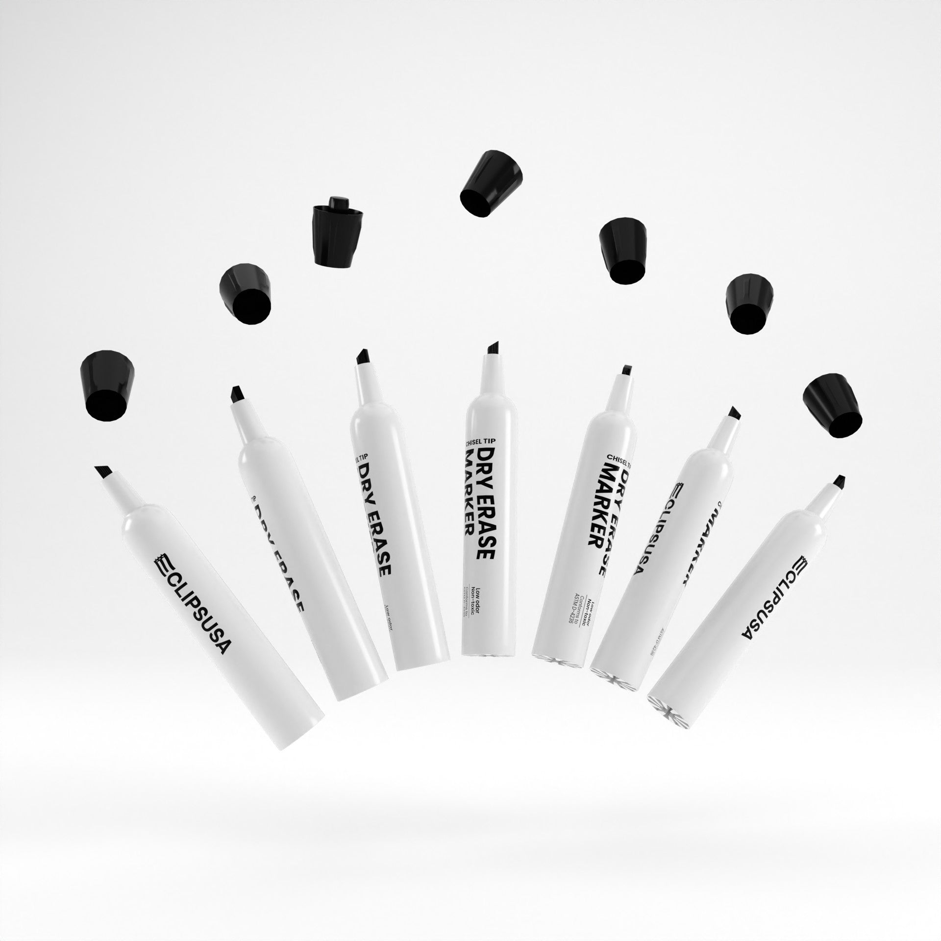 Schwarze Wholesale Dry Erase Marker mit einem Chisel-Tip - Low Geruch - Bulk Case von 250 Markern
