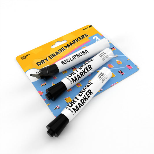 Großhandels-Schwarz-Dry-Erase-Marker - Chisel-Tipp - Bulk Case / 72 Packungen mit 3 - Total 216 Marker
