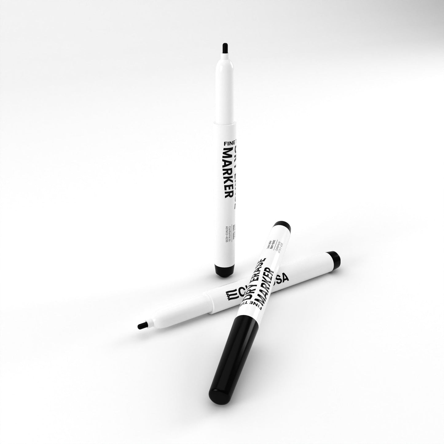 Wholesale Dry Erase Marker - Geruchsarm - ungiftig - Schwarz Feiner Tipp - Massenkoffer von 250