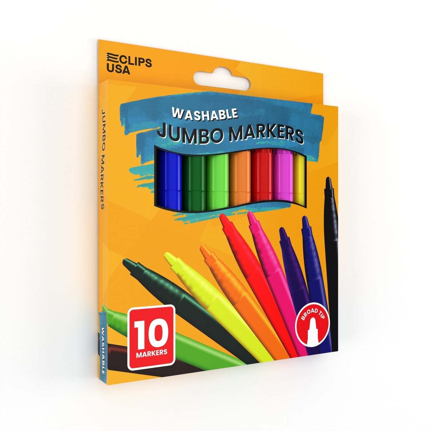 Großhandels-Jumbo Washable Marker - Breiter Tipp & verschiedene Farben in einem 10er-Packung - Sammelkoffer mit 48 Packungen