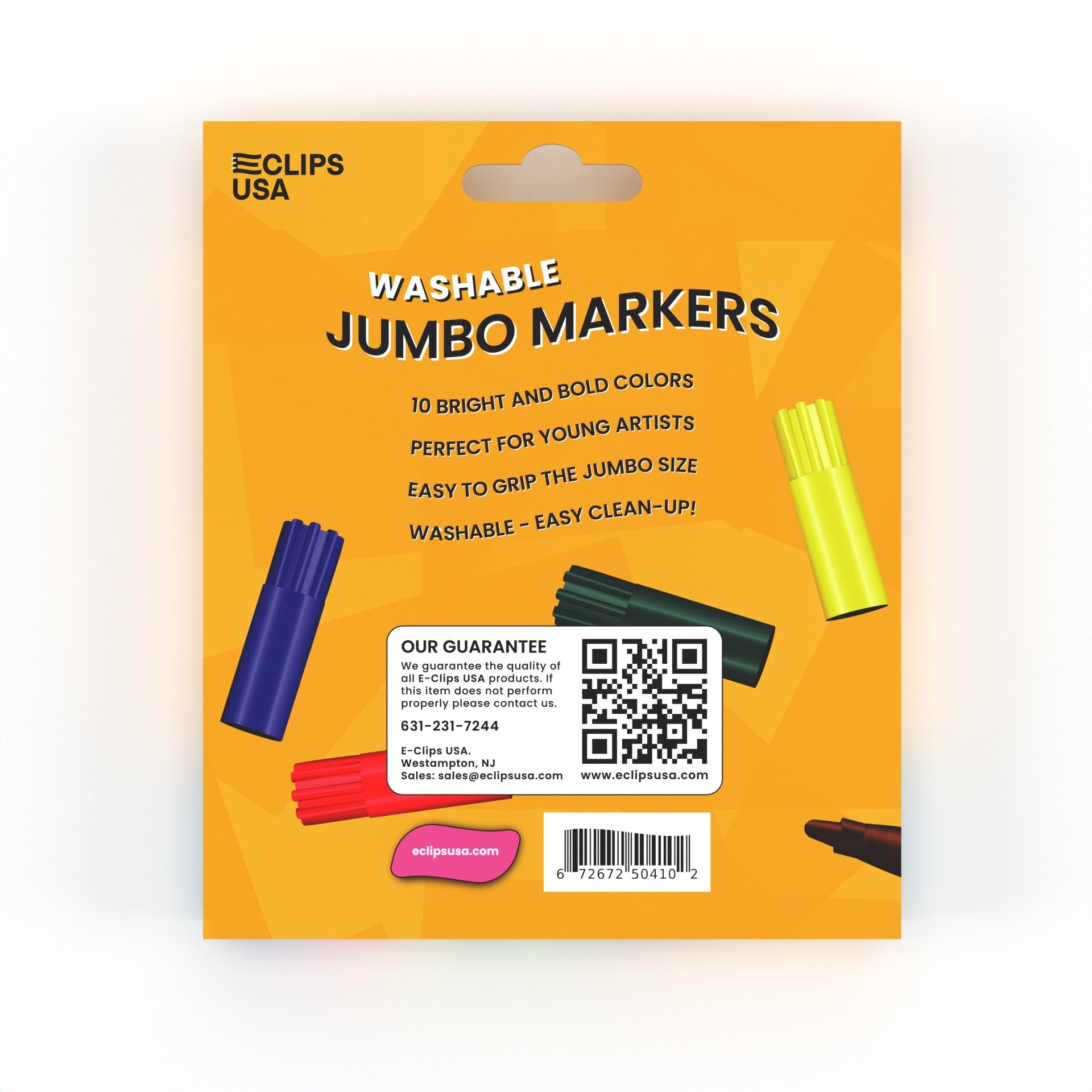 Großhandels-Jumbo Washable Marker - Breiter Tipp & verschiedene Farben in einem 10er-Packung - Sammelkoffer mit 48 Packungen