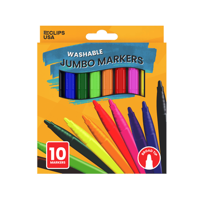 Großhandels-Jumbo Washable Marker - Breiter Tipp & verschiedene Farben in einem 10er-Packung - Sammelkoffer mit 48 Packungen