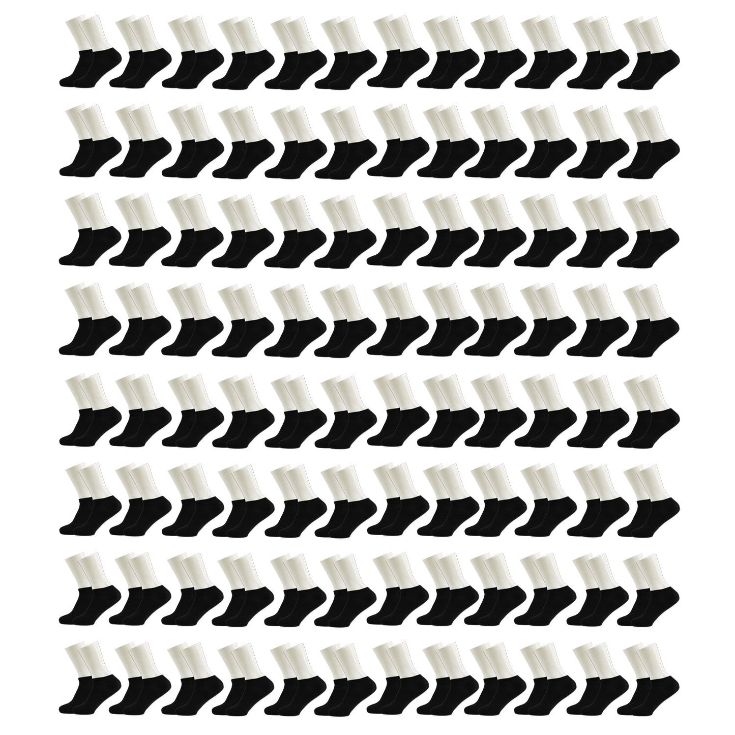 Männer No Show Wholesale Socken, Größe 9-11 in Schwarz - Bulk Case von 96 Paaren