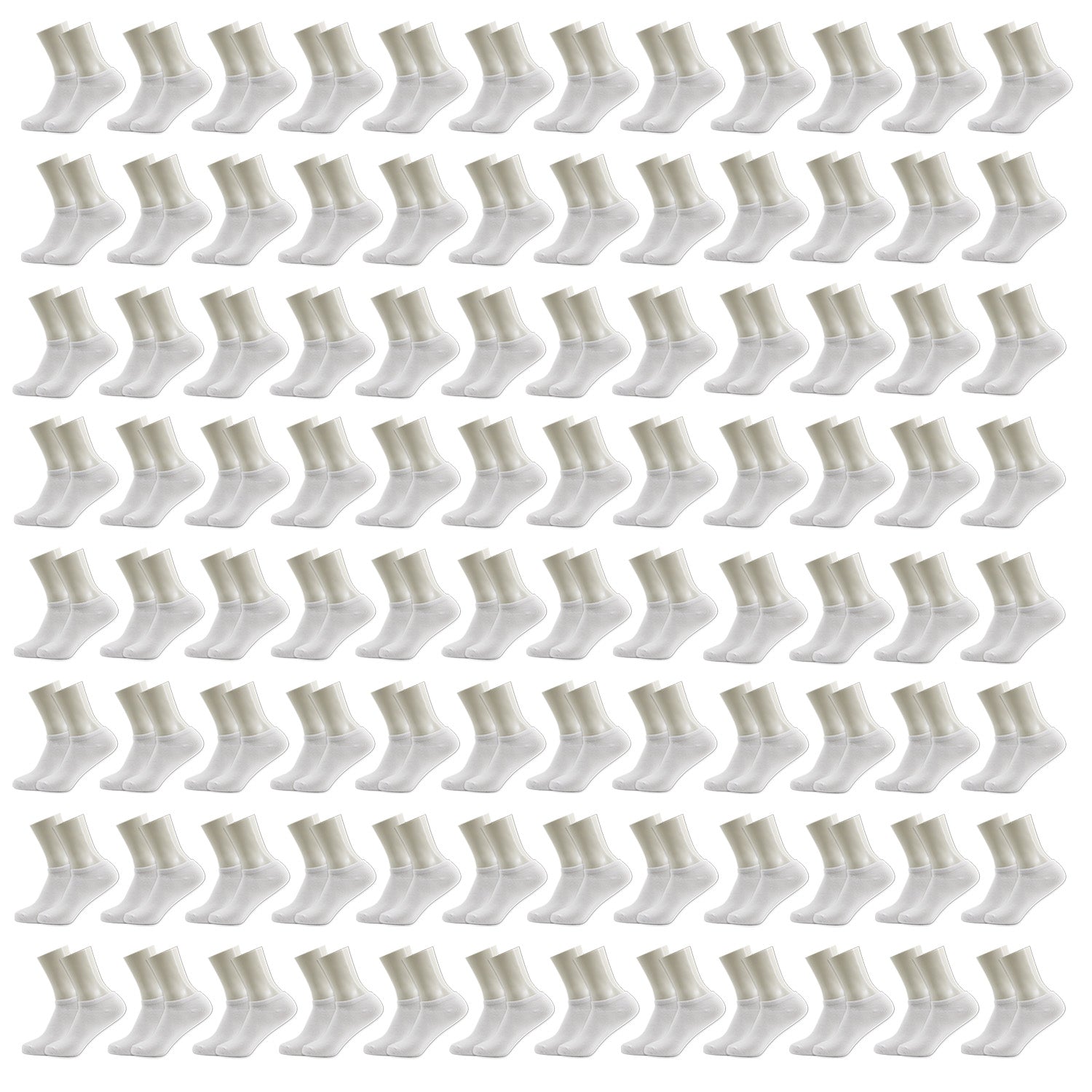 Männer No Show Wholesale Socken, Größe 9-11 in Weiß - Bulk Case von 96 Paaren