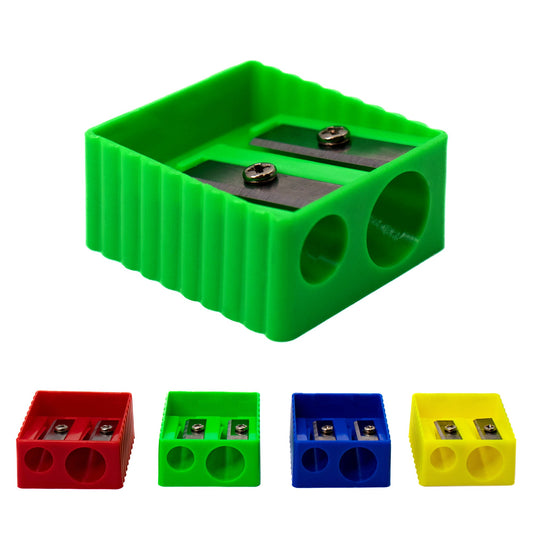 Großhandels-Bleistift-Scharpener | 2 Löcher & verschiedene Farben | Großhandels-Gehäuse von 240