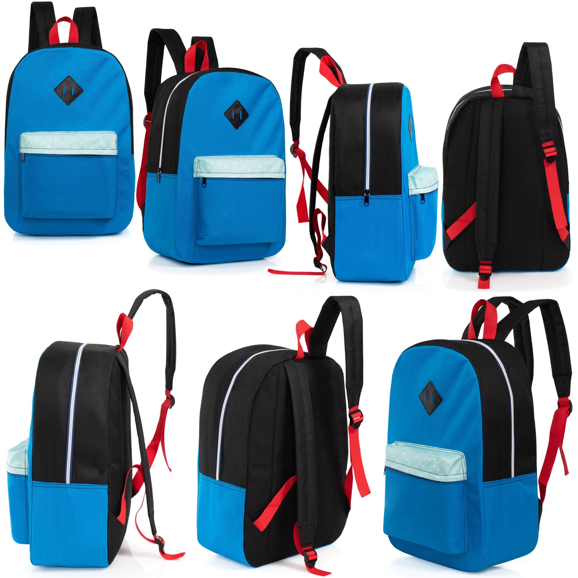 12 Wholesale 17 'Paded Rucksäcke in 8 zufälligen Drucken & 12 Bulk School Supply Kits Ihrer Wahl