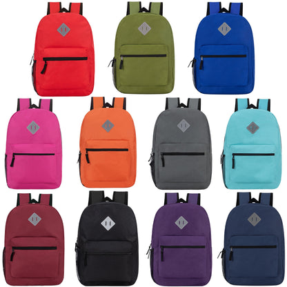 12 Diamond Patch 17 Rucksäcke in 11 Farben & Ihre Wahl von 12 Bulk Hygiene Kits - Wholesale PFLEGE Package: Obdachlos, Notfall, Wohltätigkeit