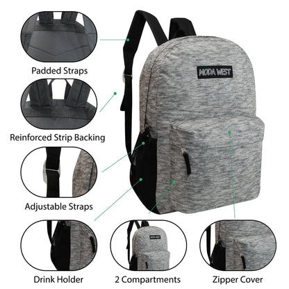 17' Classic Wholesale Rucksack in verschiedenen Drucken - Bulk Case von 24