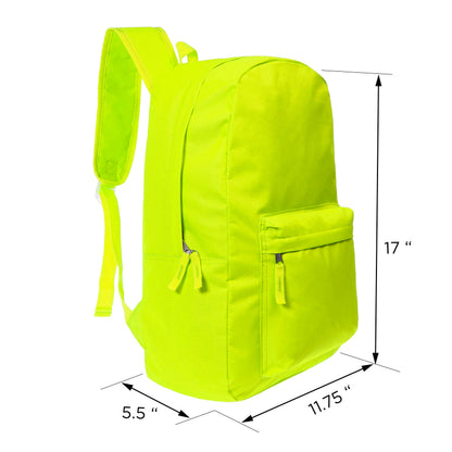 17 'Bright Wholesale School Rucksack in 6 Farben für Kinder - Bulk Case von 24 Bookbags