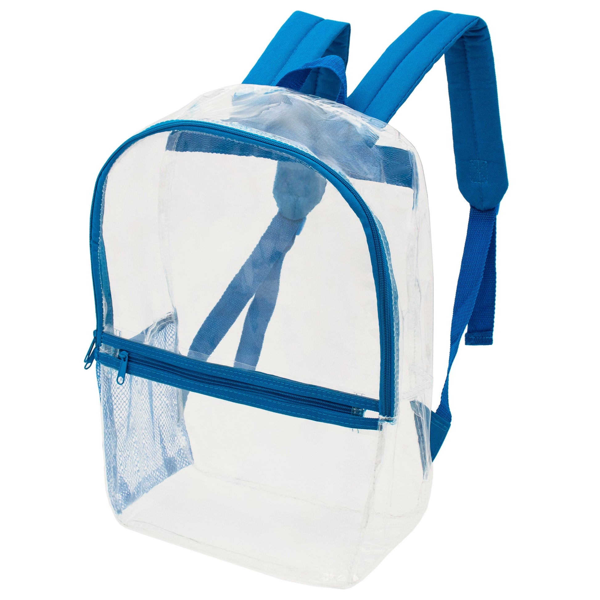 17' Großhandel Klar PVC Rucksäcke in verschiedenen Farben - Bulk Case von 24 Bookbags