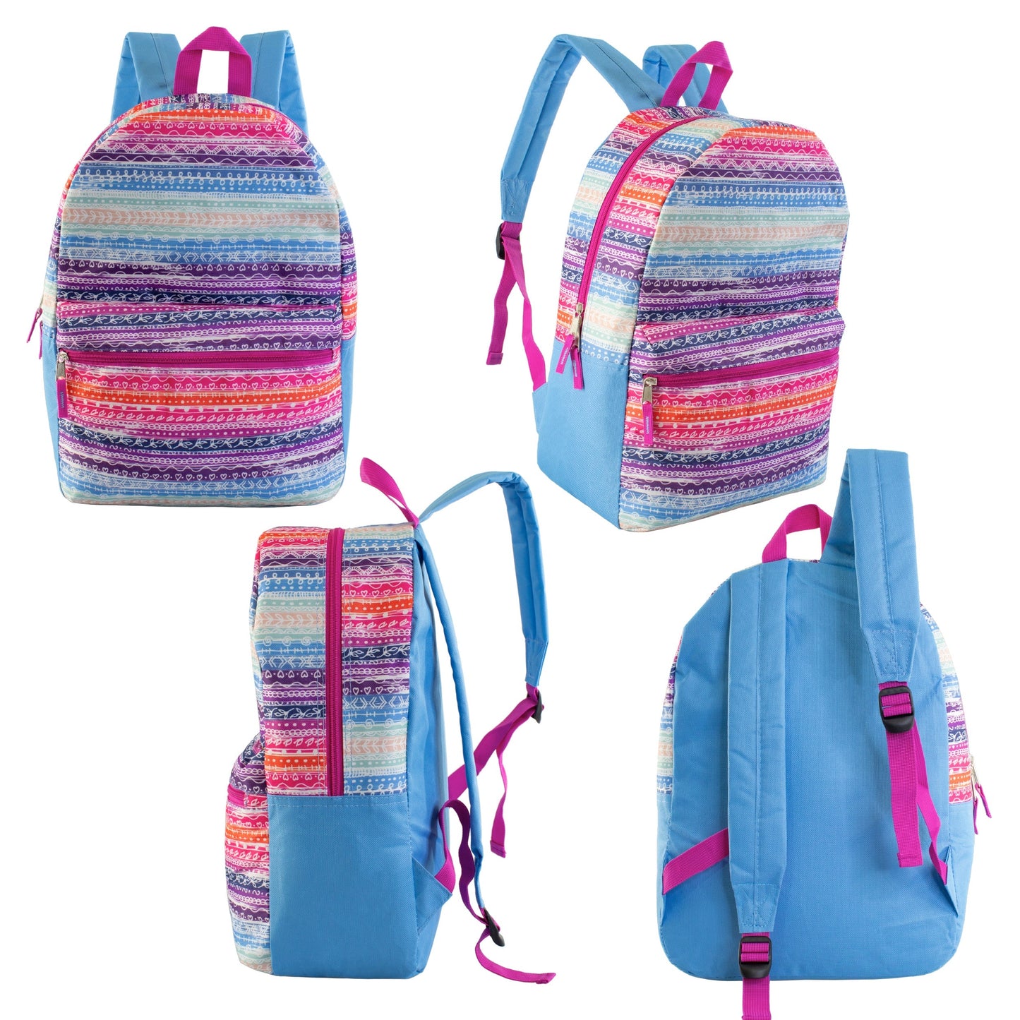12 Wholesale 17 'Rucksäcke in verschiedenen Designs & 12 Bulk School Supply Kits Ihrer Wahl