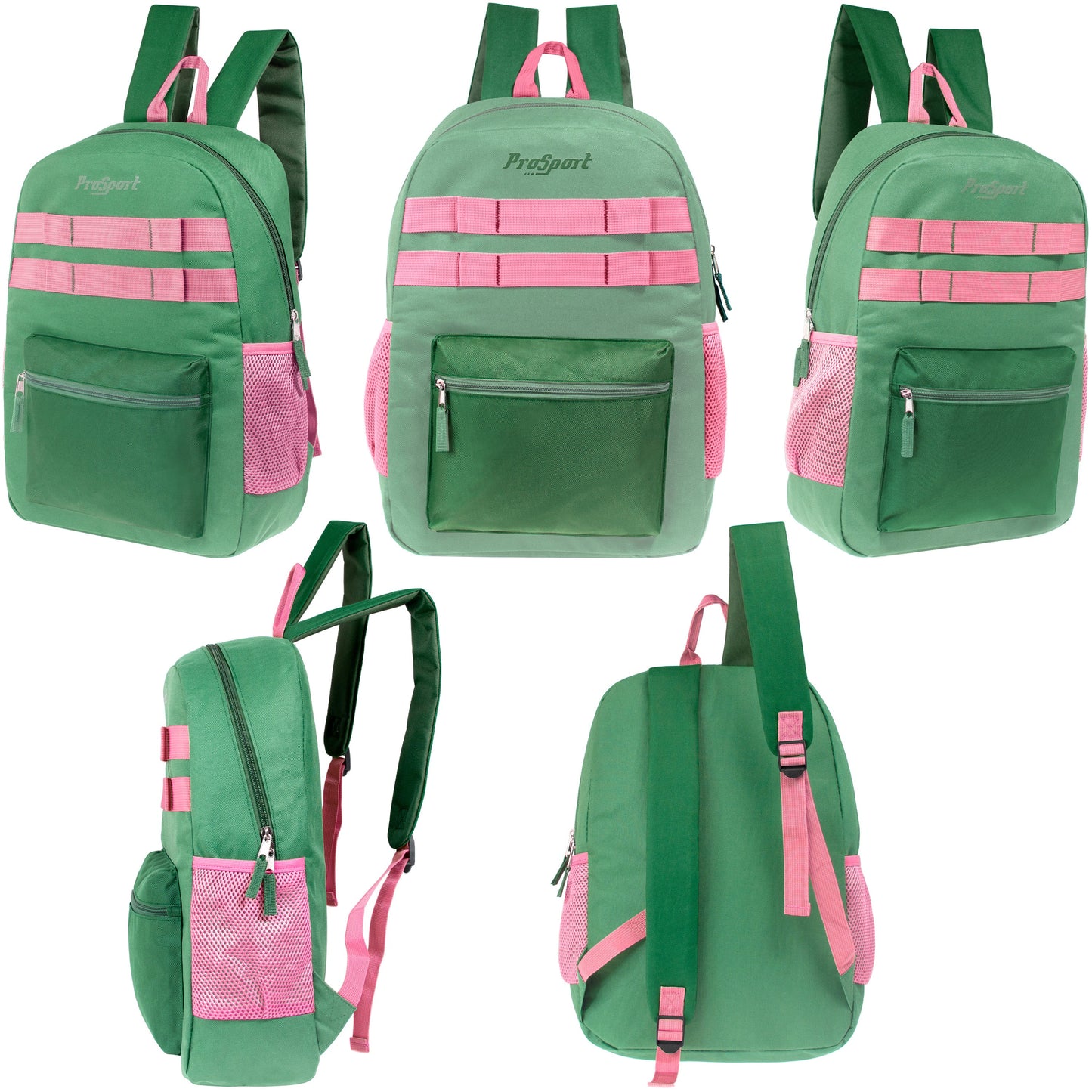 Großhandels-17' Multi-Farben-Rucksäcke in 3 verschiedenen Farben - Bulk Case von 24 Bookbags