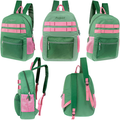 Großhandels-17' Multi-Farben-Rucksäcke in 3 verschiedenen Farben - Bulk Case von 24 Bookbags
