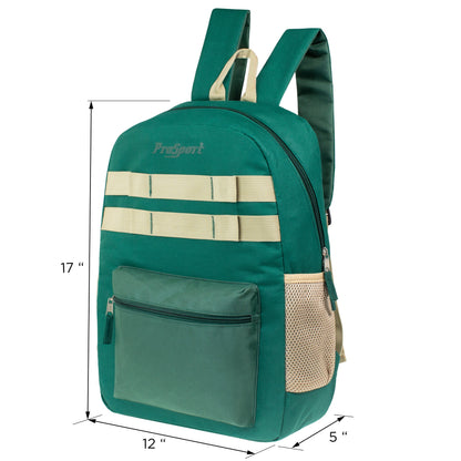 17 'Multi Color Design Wholesale Rucksäcke in verschiedenen Farben - Bulk Case von 24 Bookbags