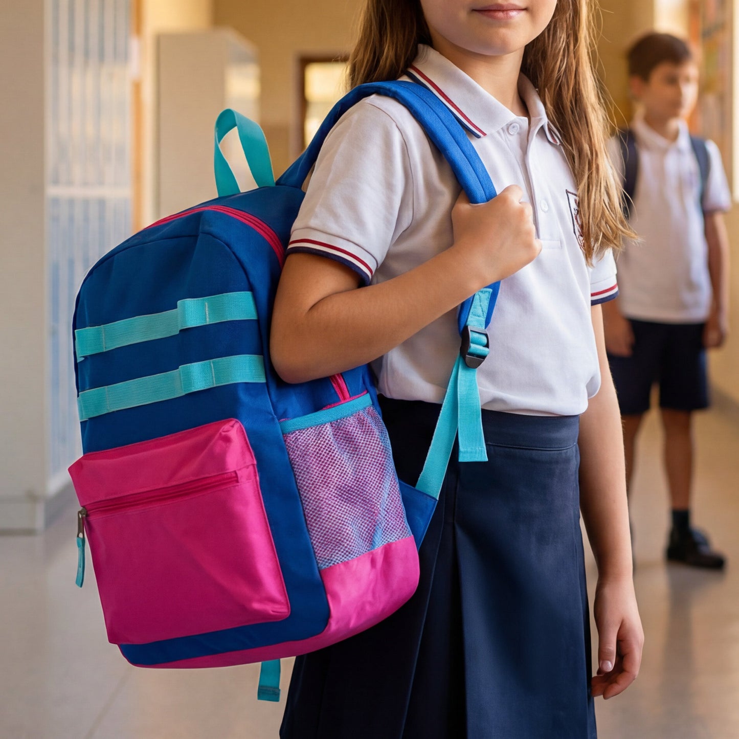 12 Wholesale 17 'Rucksäcke in verschiedenen Farben und Drucken & 12 Bulk School Supply Kits Ihrer Wahl
