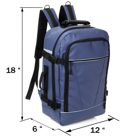 12 Deluxe 18 'Reiserucksäcke in 3 Farben & Ihre Wahl von 12 Bulk Hygiene Kits - Wholesale PFLEGE Package: Obdachlos, Notfall, Wohltätigkeit