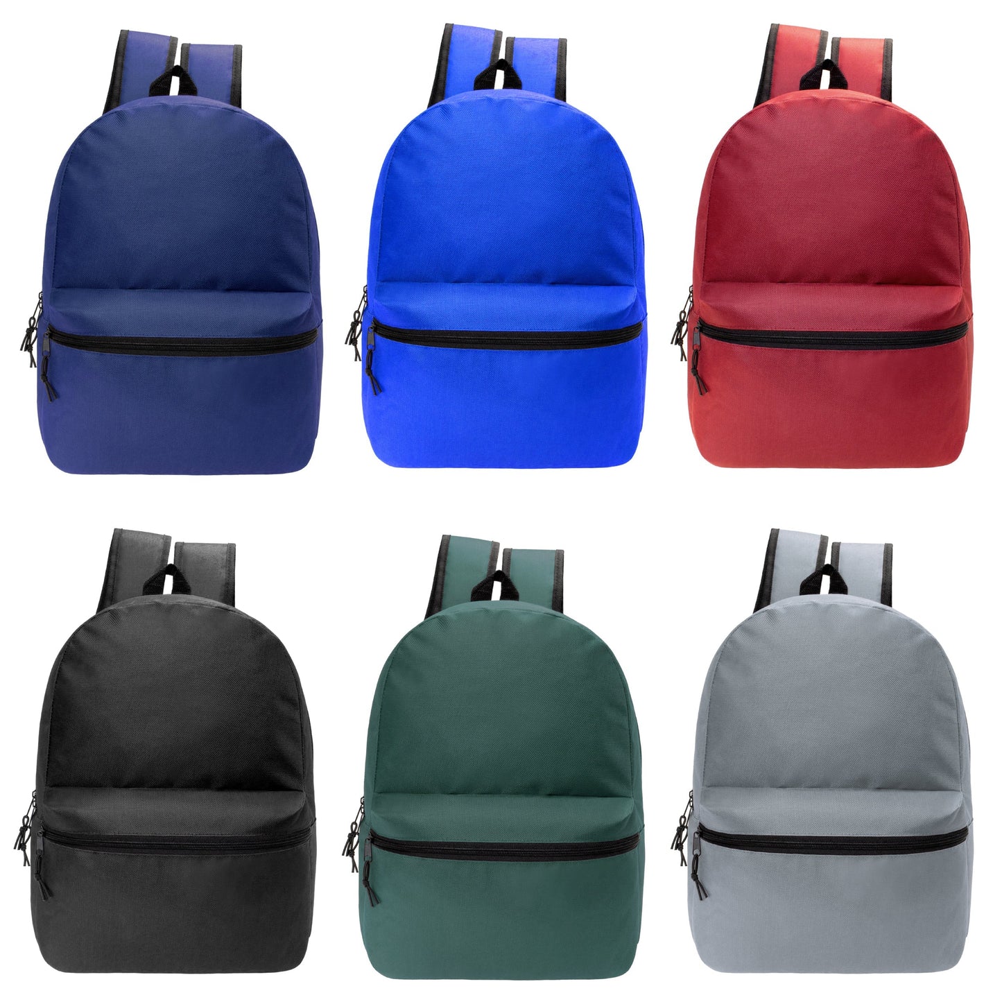 12 17 'Klassische Rucksäcke in 6 verschiedenen Farben & Ihre Wahl von 12 Bulk Hygiene Kits - Wholesale PFLEGE Package: Obdachlos, Notfall, Wohltätigkeit