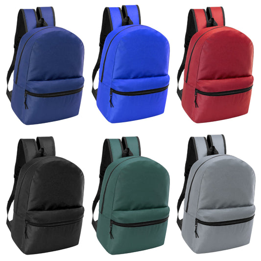 12 Wholesale 18,5 'Rucksäcke in verschiedenen Farben & 12 Bulk School Supply Kits Ihrer Wahl