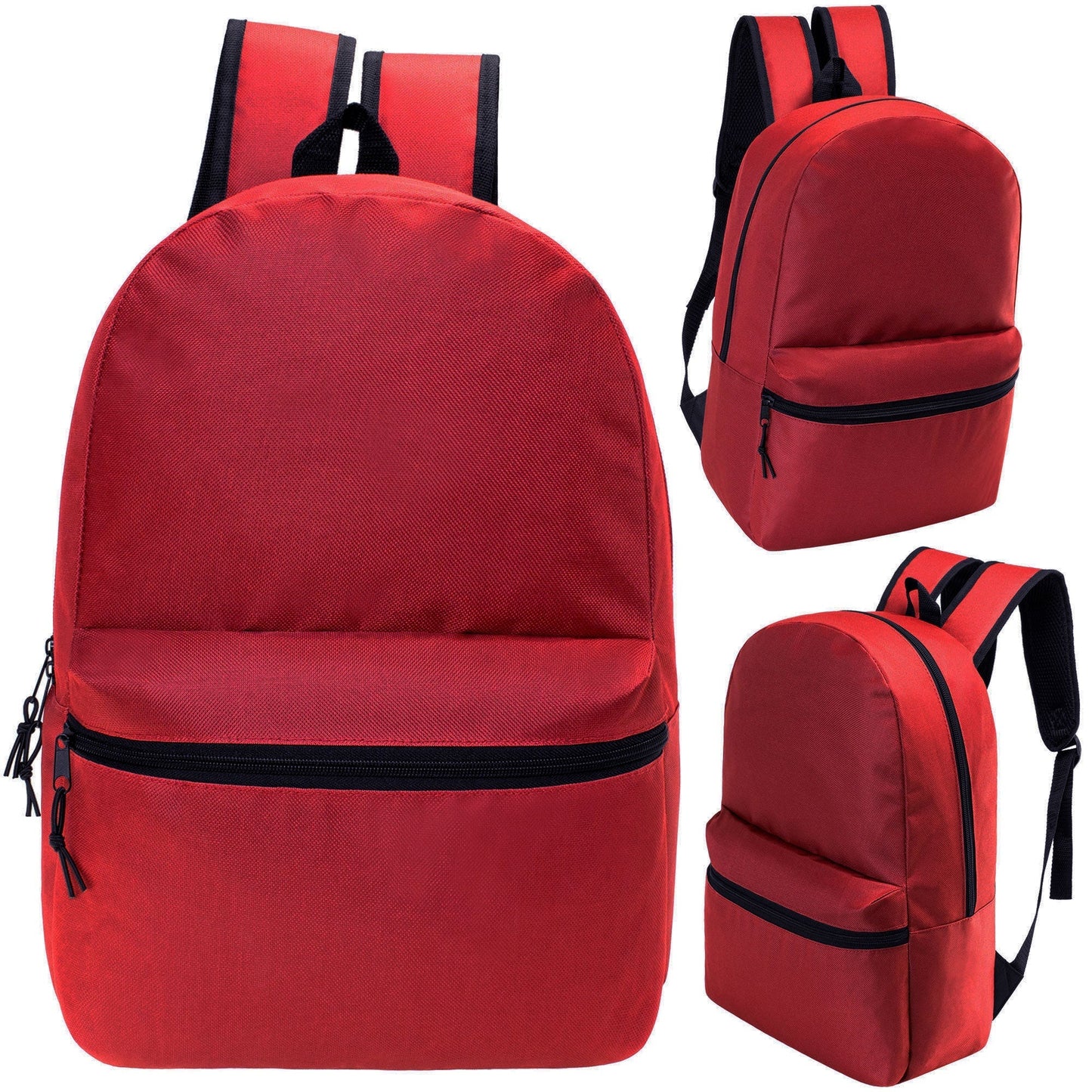 12 Basic 18,5 'Rucksäcke in 6 verschiedenen Farben & Ihre Wahl von 12 Bulk Hygiene Kits - Wholesale PFLEGE Package: Obdachlos, Notfall, Wohltätigkeit